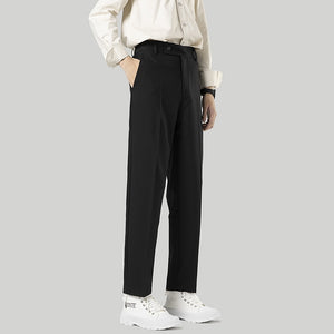 [Korean Style] Black Business Casual Straight Pants