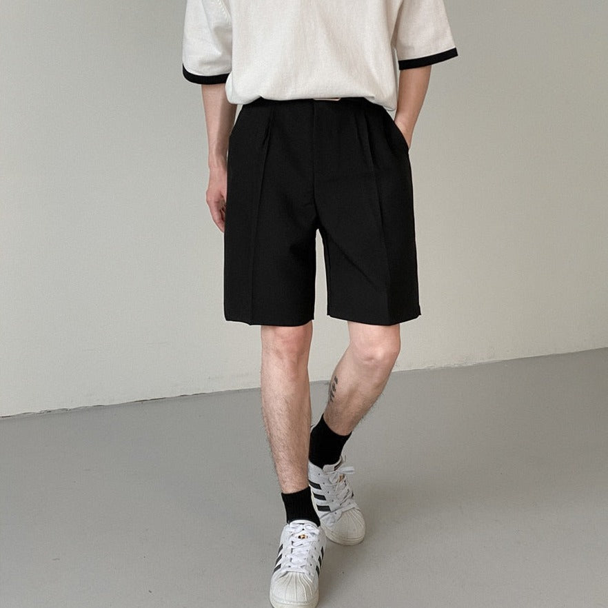 [Korean Style] 2 Colors Semi-wide Short Pants