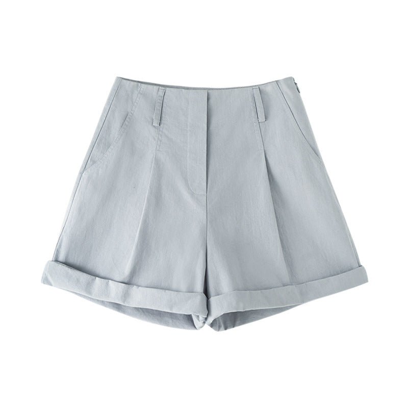 [Korean Style] 2 Colors High Waist Pleated Dress-up Shorts