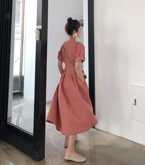 [Korean Style] Trilo V-neck Summer Dress