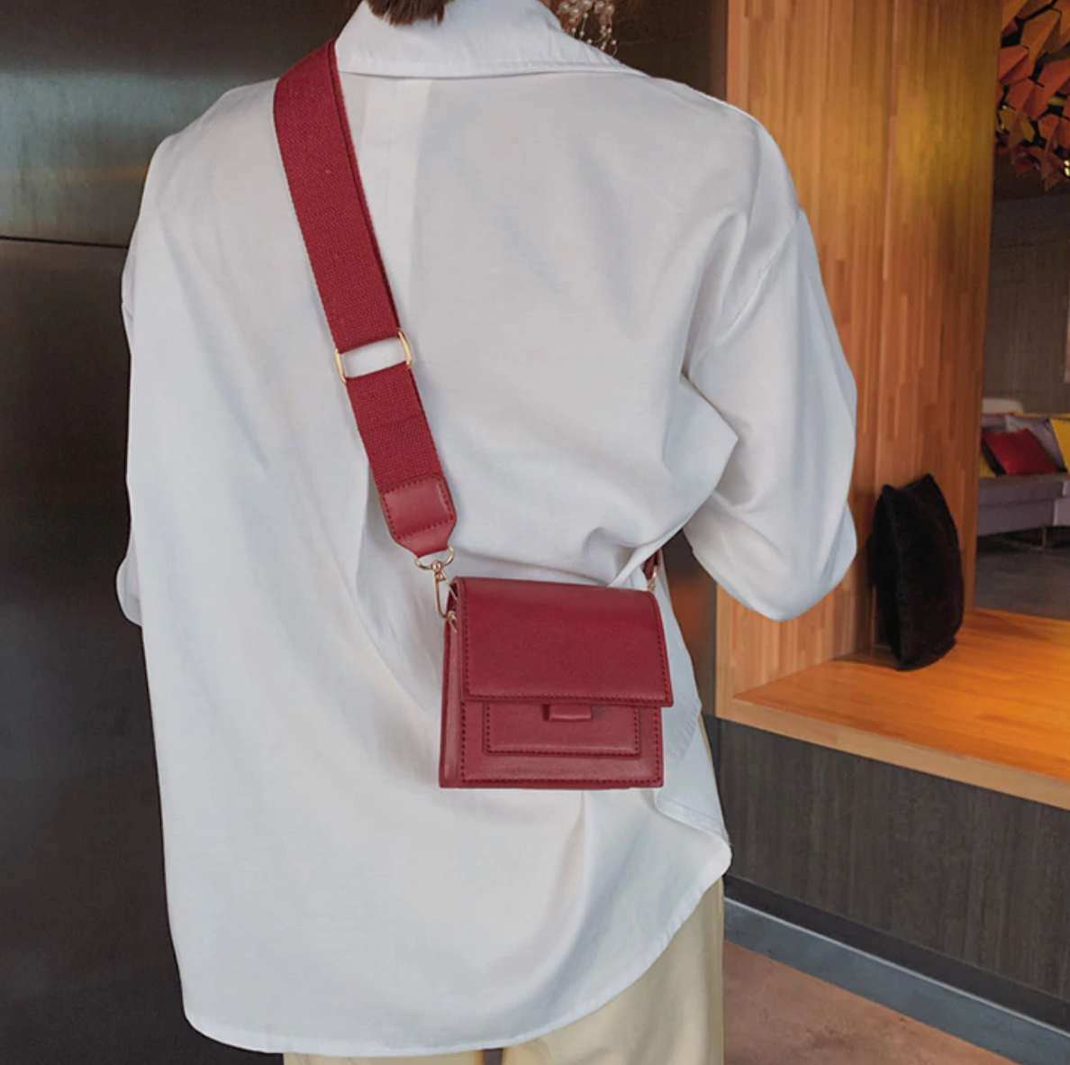 [Korean Style] Zoy Solid Color Mini Flap Bag