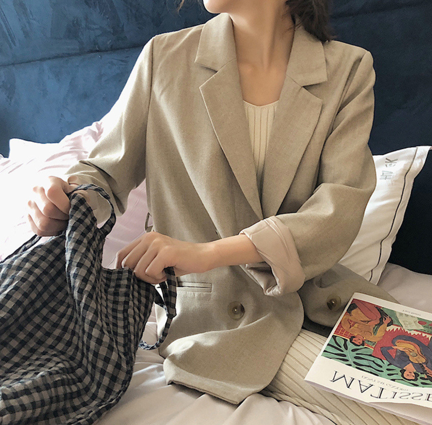 [Korean Style] Ann Loose Fit Belted Blazer