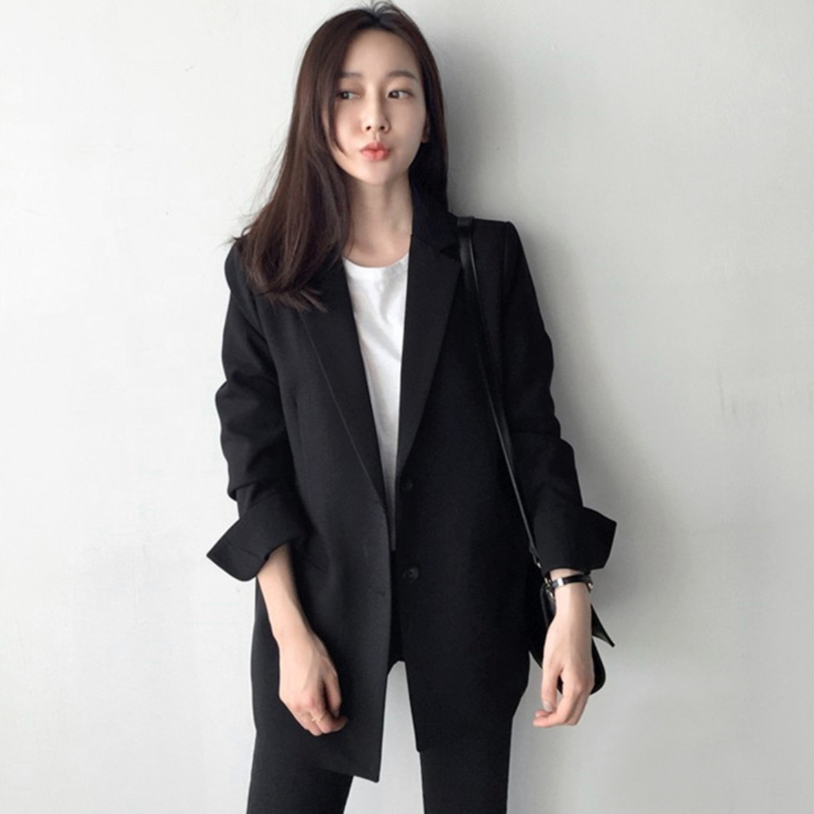 [Korean Style] York Basic Black Blazer