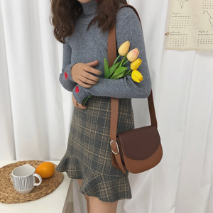 [Korean Style] Bi-color Smile Crossbody Bag