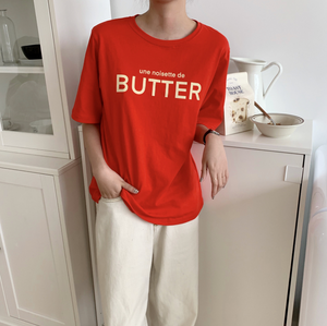 [Korean Style] Annette Box Cotton T-shirt