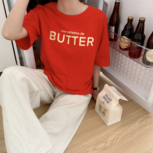 [Korean Style] Annette Box Cotton T-shirt