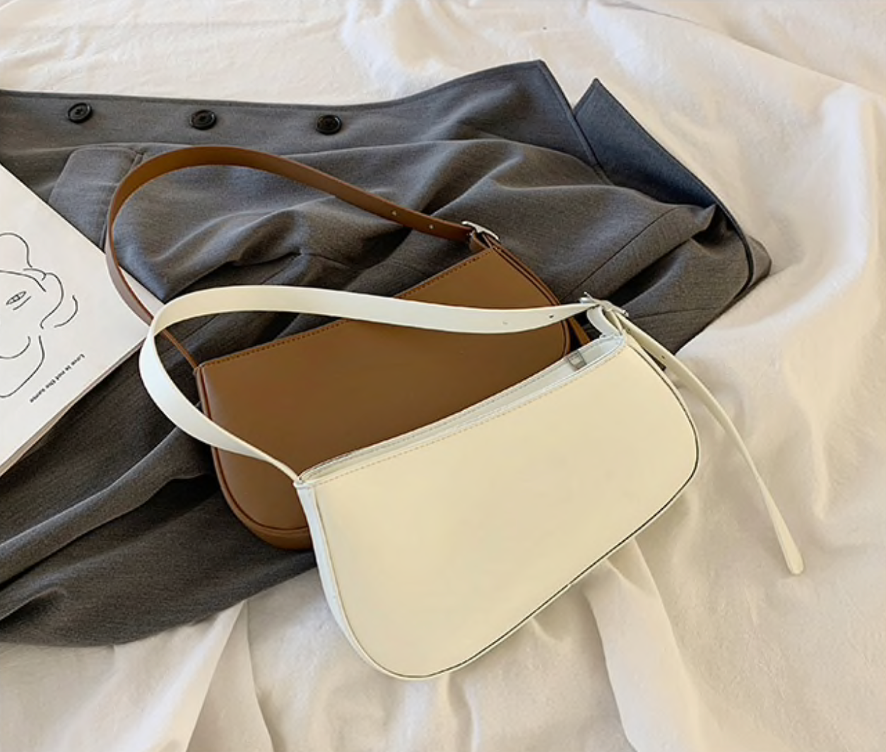 [Korean Style] Asmie asymmetric Baguette Bag