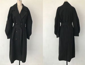 [Korean Style] Freja Voluminous Sleeve Long Trench Coat