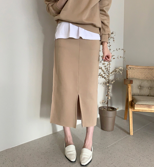 [Korean Style] Emisa Casual Sweatshirt w/ Skirt 2 Piece Set