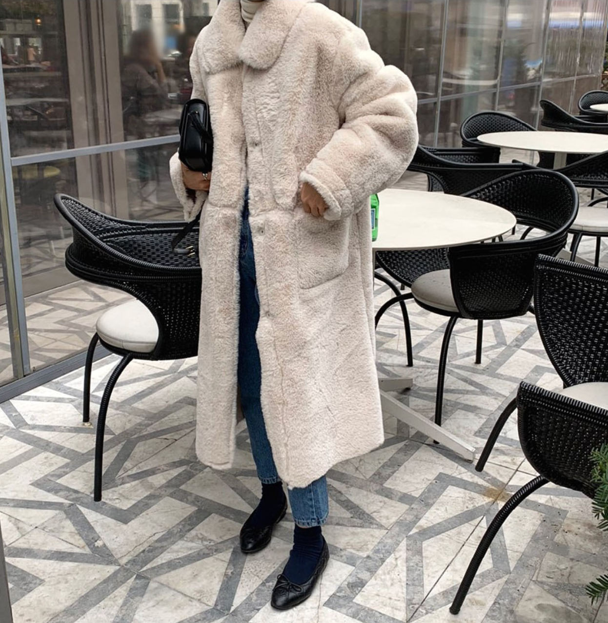 [Korean Style] Embry Teddy Long Coat