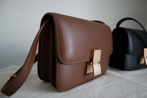 Korean Style Minimalistic Liege Leather Box Bag