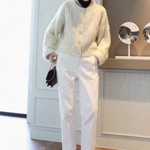 [Korean Style] Sonjin Cable Knit Chunky Cardigan