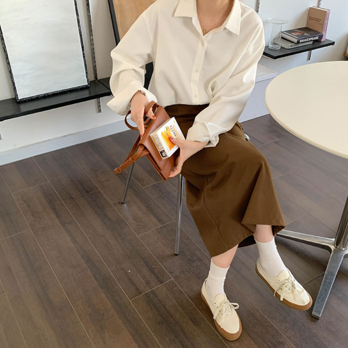 [Korean Style] Harriet Solid Color Dense Cotton Shirts