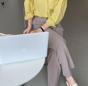 [Korean Style] Vannie 5 Colors Pleated Wide Leg Slim Slacks