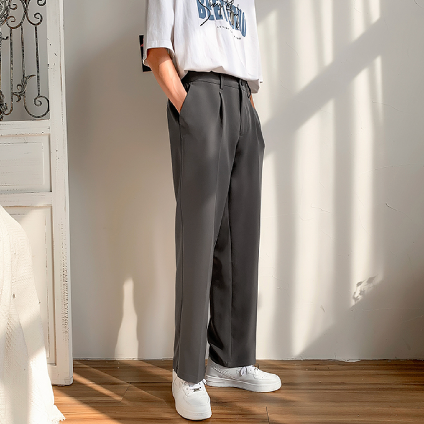[Korean Style] 3 Colors Straight Casual Pants.