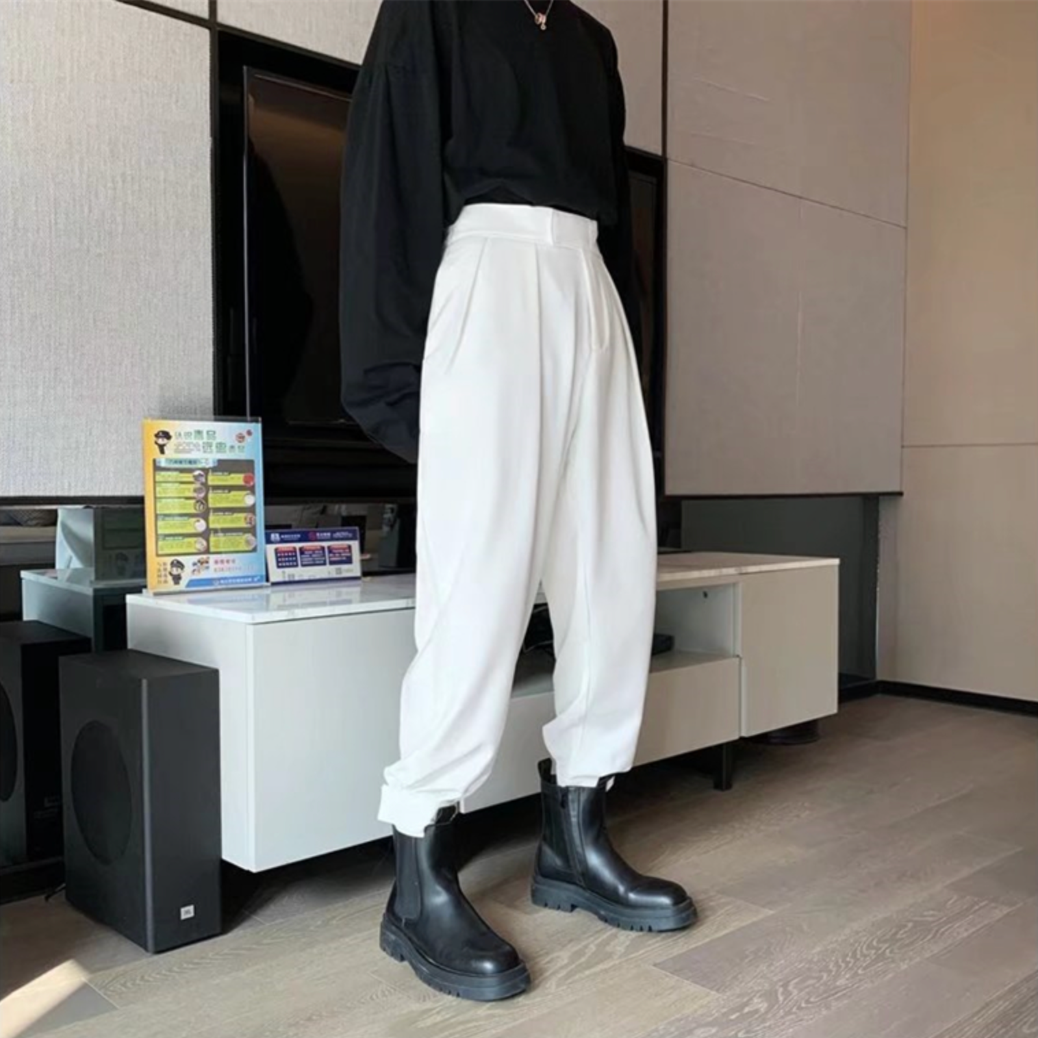 [Korean Style] 2 Colors Casual Wide Jogger Pants