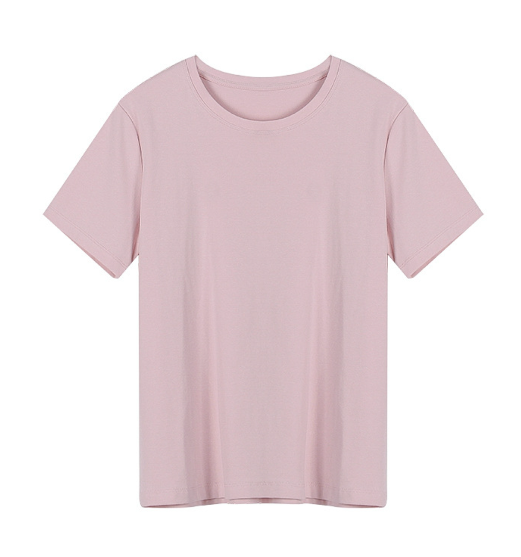 [Korean Style] 15 Colors Versatile Solid Color Short Sleeve Basic T-shirt