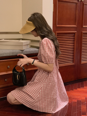 Korean clearance plaid dress