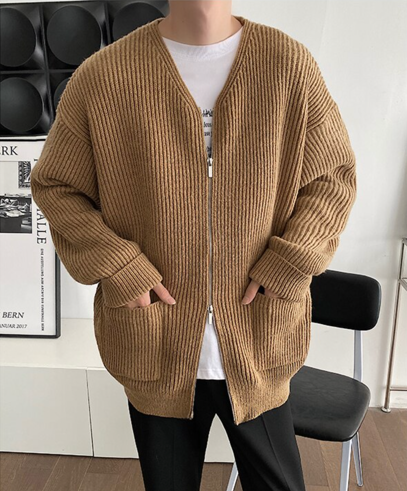 [Korean Style] 4 Colors Wool Knitted Cardigan