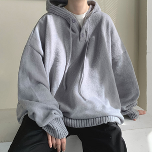 [Korean Style] 2 Colors Oversized Wool Hooded Sweaters