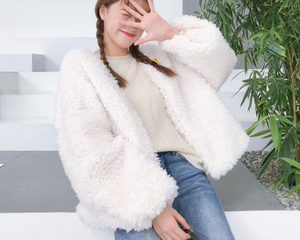 [Korean Style] Oversized Teddy Coat