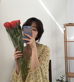 [Korean Style] Stella Floral Ruffle Chiffon Blouse