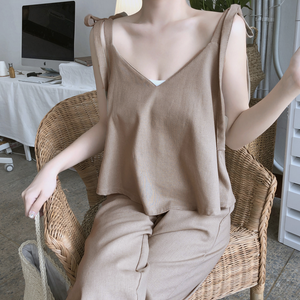 [Korean Style] Diane Latte Matchy Summer Camis Set