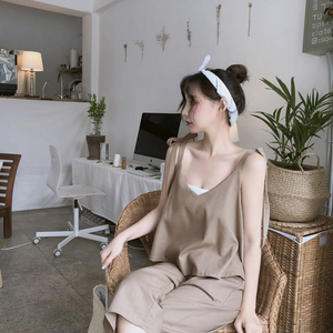 [Korean Style] Diane Latte Matchy Summer Camis Set