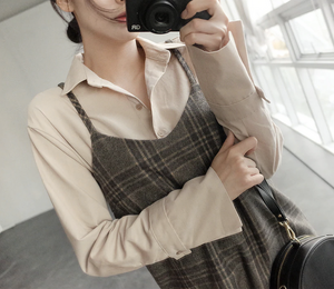 [Korean Style] Charlotte Plaid Cami Dress
