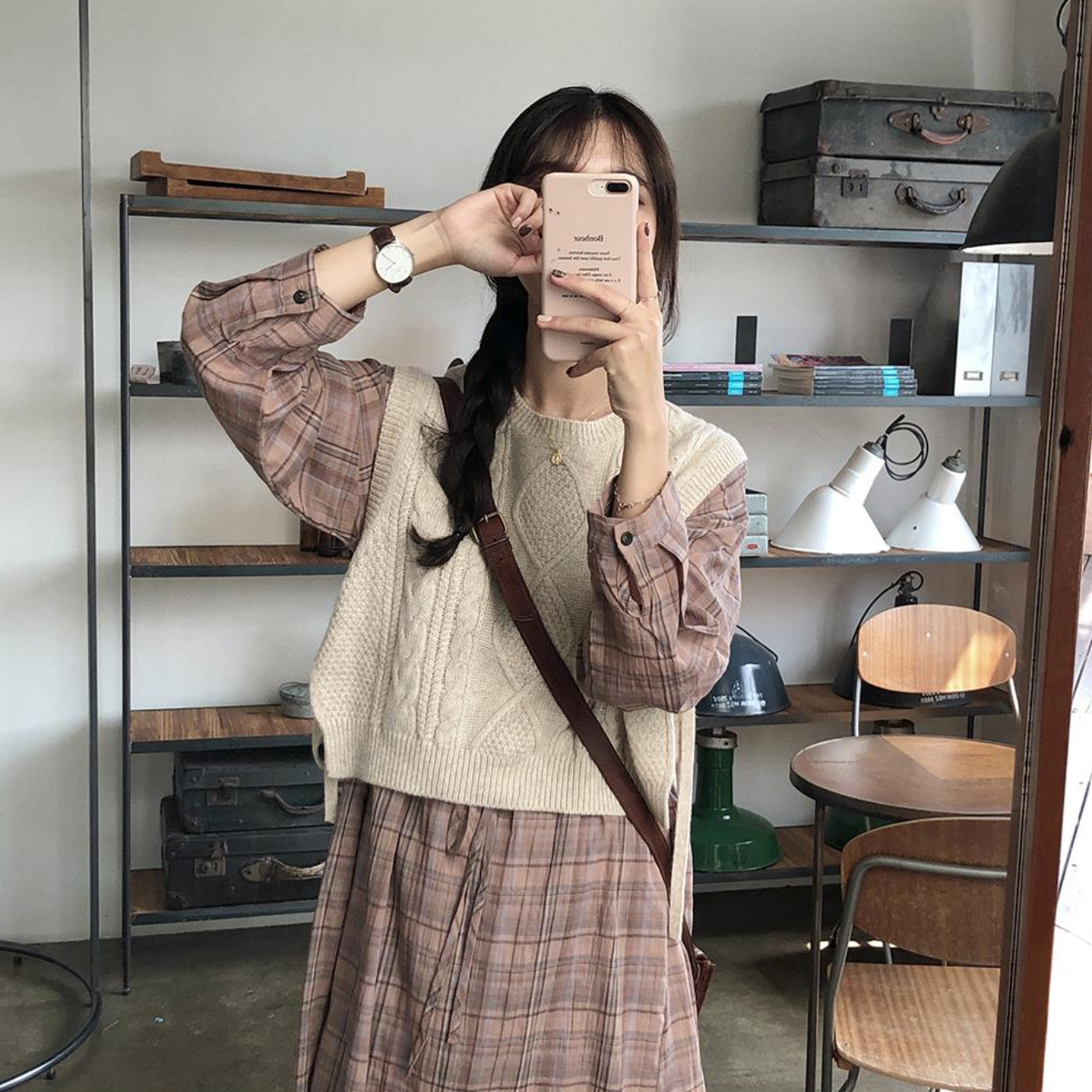 [Korean Style] Amy Drawstring Knit Vest Top
