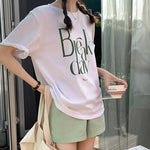 [Korean Style] Break Day Loose Fit Graphic Box T-shirt