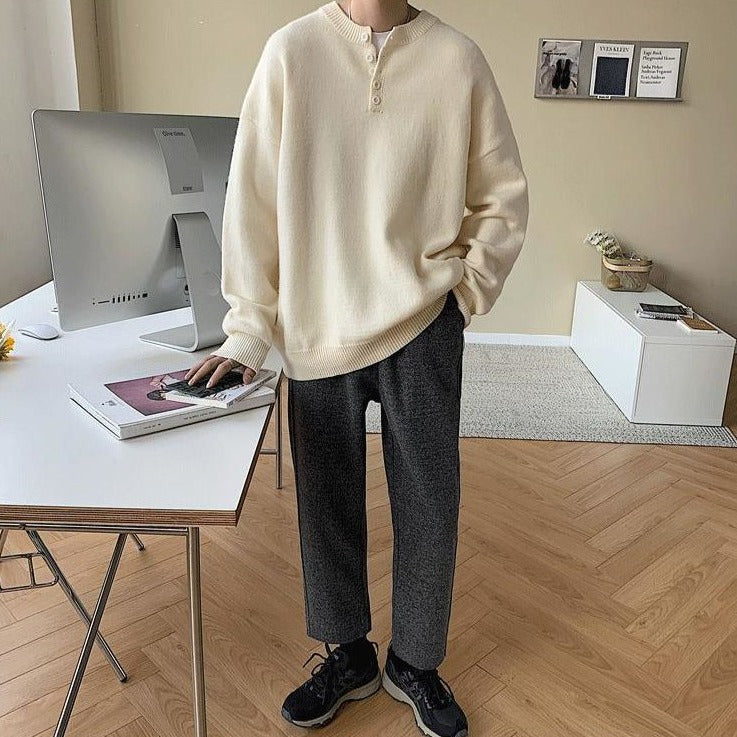 [Korean Style] 2 Colors Wool Casual Knitted Sweaters
