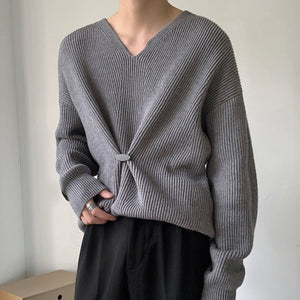 [Korean Style] Black/Gray Oversized Wool Sweaters