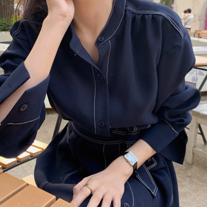 [Korean Style] Linnea Belted Shirt Dress