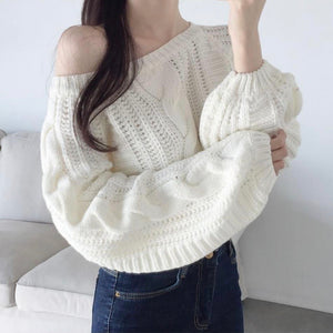 [Korean Style] Merie Voluminous Cropped Sweater