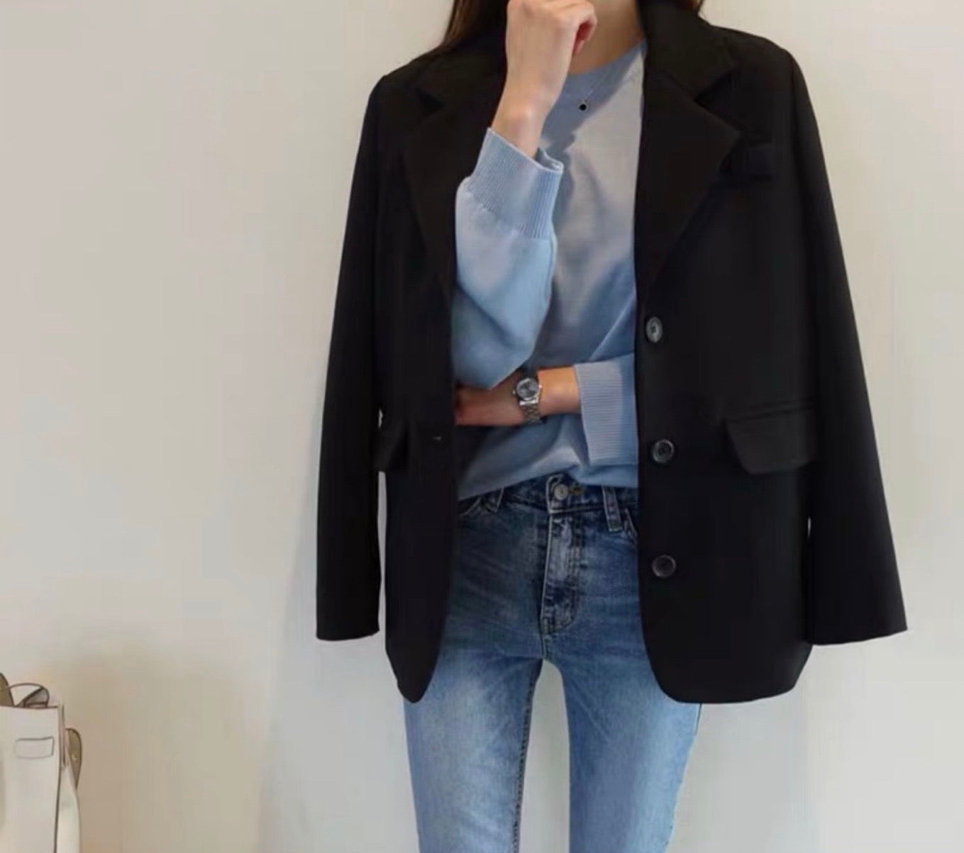 [Korean Style] Hatti High Rise Cropped Straight Slim Jeans