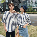 [Korean Style] Nira Striped Casual Unisex Shirts
