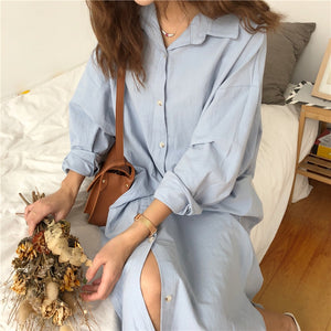 [Korean Style] Jessmin Button Down Shirt Dress