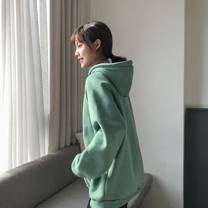 [Korean Style] Mules Basic Cotton Hoodie 9 colores