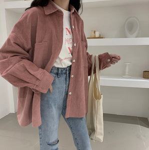 [Korean Style] Niomi Solid Color Oversized Shirts