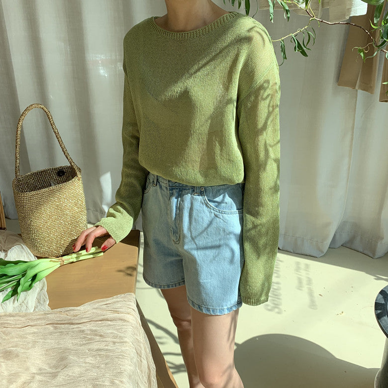 [Korean Style] Patty Long sleeve Knit Tee