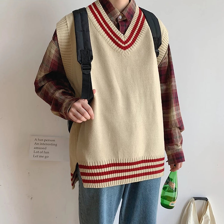 [Korean Style] Diana V-Neck Sleeveless Sweaters