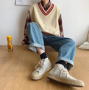 [Korean Style] Diana V-Neck Sleeveless Sweaters