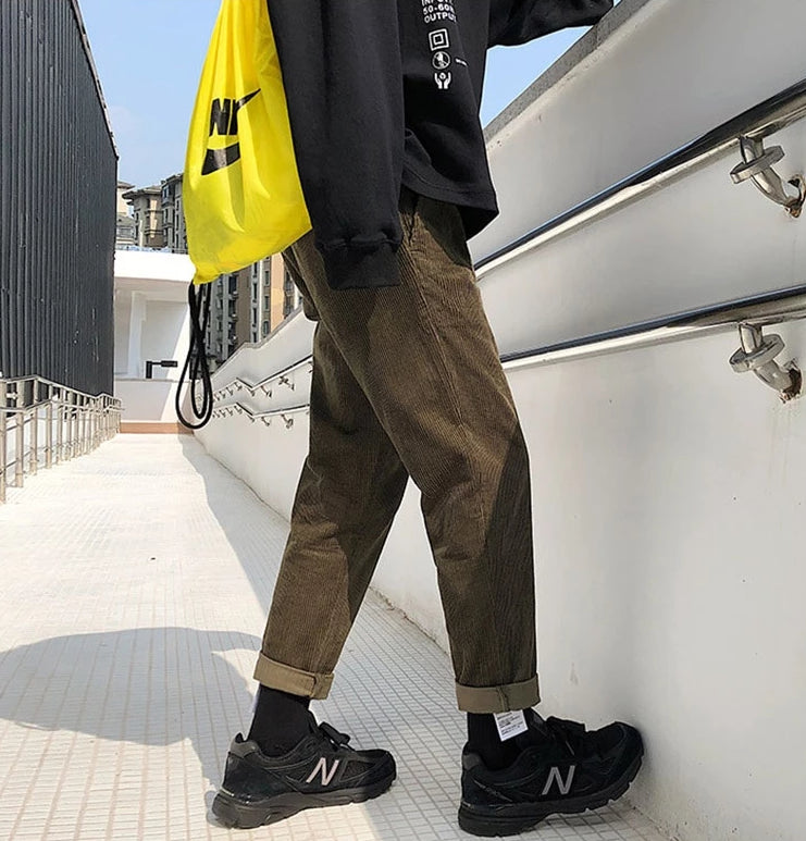 [Korean Style] Freddy Corduroy Straight Trousers