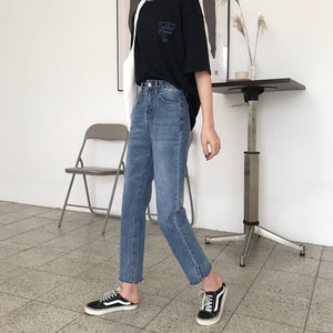 [Korean Style] Hannie Ankle-length Straight Jeans