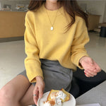 [Korean Style] Lemon Round Neck Sweater