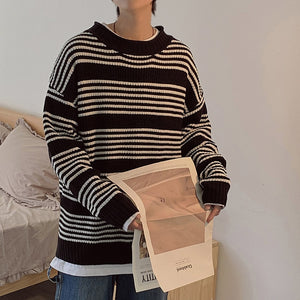 [Korean Style] Sam Stripe Woolen Sweaters