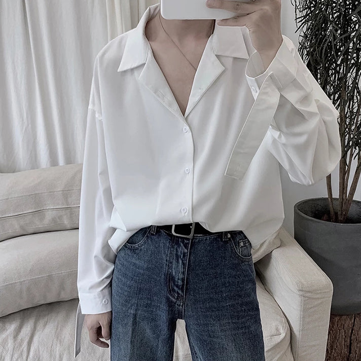 [Korean Style] Masculina French Cuff Hawaiian Shirts