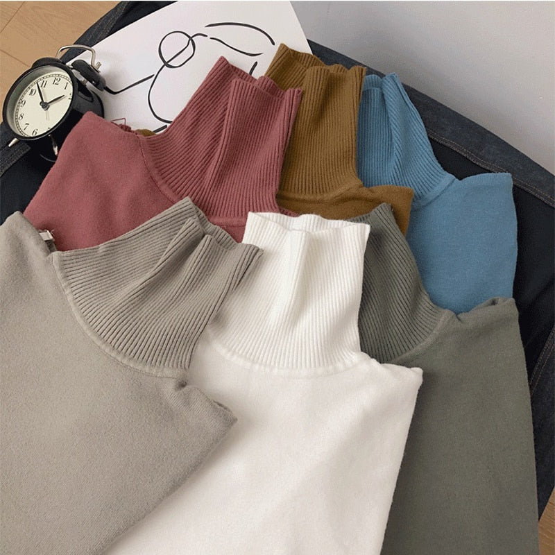 [Korean Style] Leo 9 Colors Turtleneck Sweaters