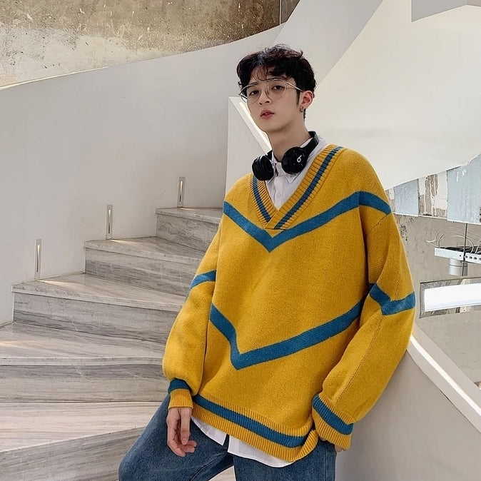 [Korean Style] Paris V-neck Pullover Sweaters